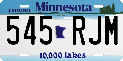 MN license plate 545RJM