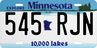 MN license plate 545RJN