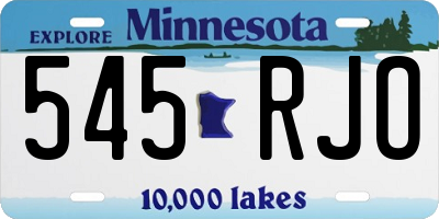 MN license plate 545RJO