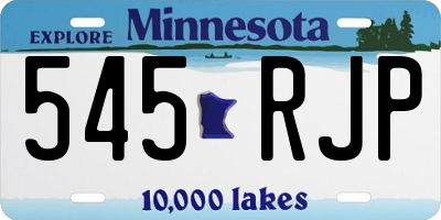 MN license plate 545RJP