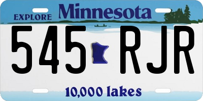 MN license plate 545RJR