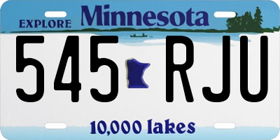 MN license plate 545RJU