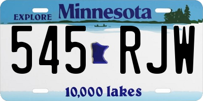 MN license plate 545RJW