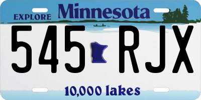 MN license plate 545RJX
