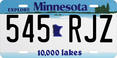 MN license plate 545RJZ
