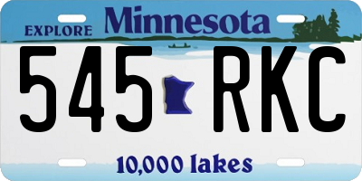 MN license plate 545RKC