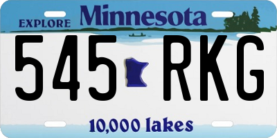 MN license plate 545RKG