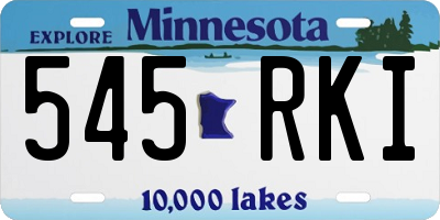 MN license plate 545RKI