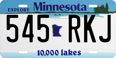MN license plate 545RKJ