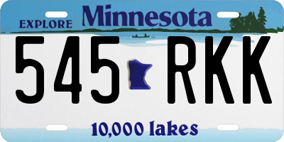 MN license plate 545RKK