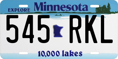 MN license plate 545RKL