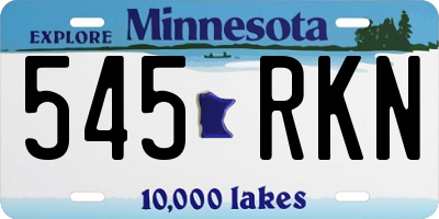 MN license plate 545RKN