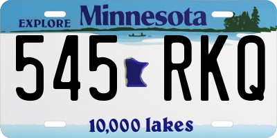 MN license plate 545RKQ