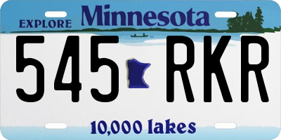 MN license plate 545RKR