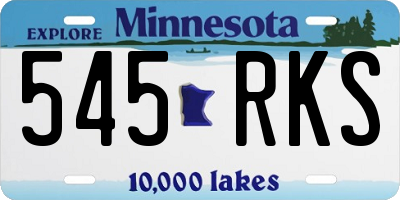 MN license plate 545RKS
