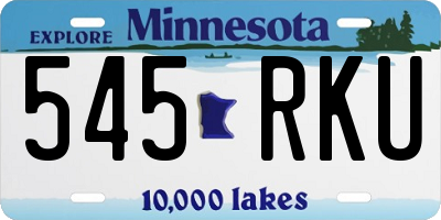 MN license plate 545RKU