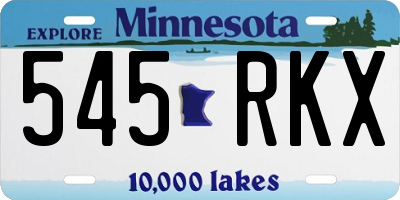 MN license plate 545RKX