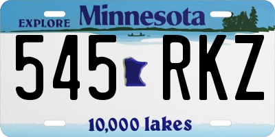 MN license plate 545RKZ