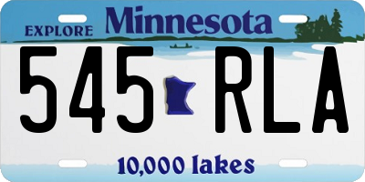 MN license plate 545RLA