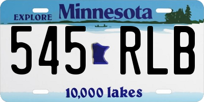 MN license plate 545RLB