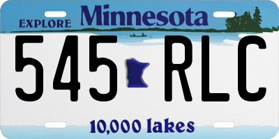 MN license plate 545RLC