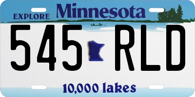 MN license plate 545RLD