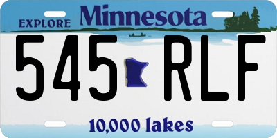 MN license plate 545RLF