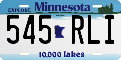 MN license plate 545RLI