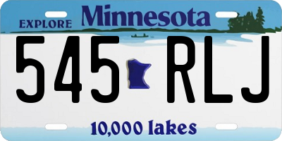 MN license plate 545RLJ