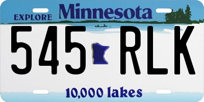 MN license plate 545RLK