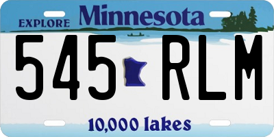 MN license plate 545RLM