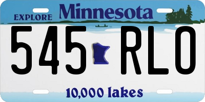 MN license plate 545RLO
