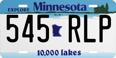 MN license plate 545RLP