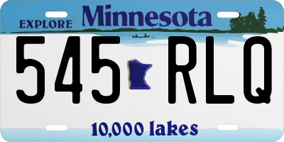 MN license plate 545RLQ