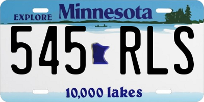MN license plate 545RLS