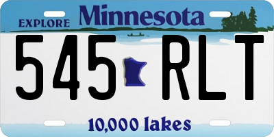 MN license plate 545RLT