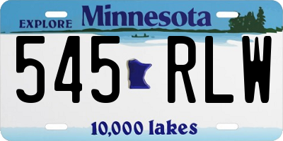 MN license plate 545RLW