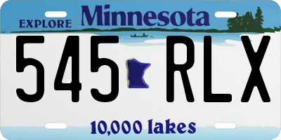 MN license plate 545RLX