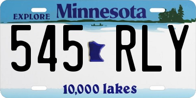 MN license plate 545RLY