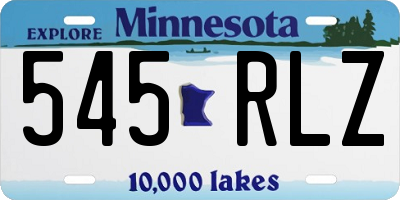 MN license plate 545RLZ