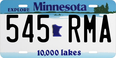 MN license plate 545RMA