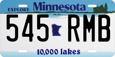 MN license plate 545RMB