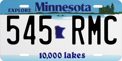MN license plate 545RMC