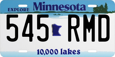 MN license plate 545RMD