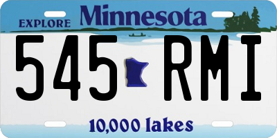 MN license plate 545RMI