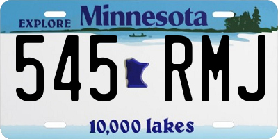 MN license plate 545RMJ