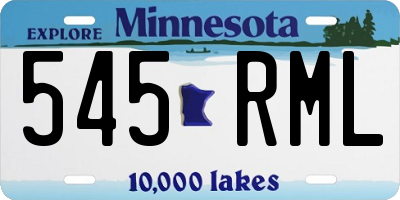 MN license plate 545RML