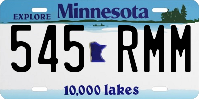 MN license plate 545RMM