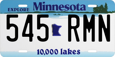 MN license plate 545RMN