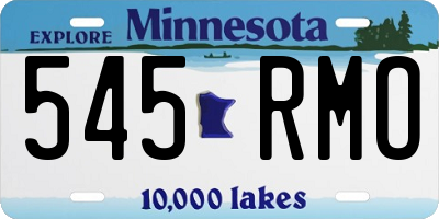 MN license plate 545RMO